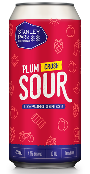 a can of plum crush sour by stanley park brewing